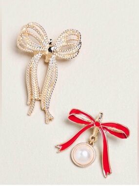 Anthropologie Bow Shoe Charms Set of 2 NWT